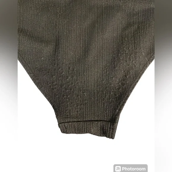 SHEIN deep v-neck ruffled one-piece swimsuit, lace up back, size XL - Picture 6 of 8